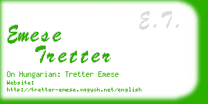 emese tretter business card